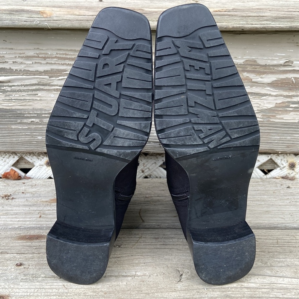 Stuart Weitzman Black GORE‑TEX Waterproof Square Toe Ankle Boot Women's Size 7.5 - Picture 8 of 14